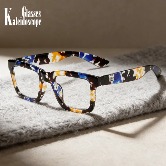 Anti Blue Light Reading Glasses for Man Woman Square Full Frame Retro Design Presbyopia Spectacles Lightweight Comfort Fit