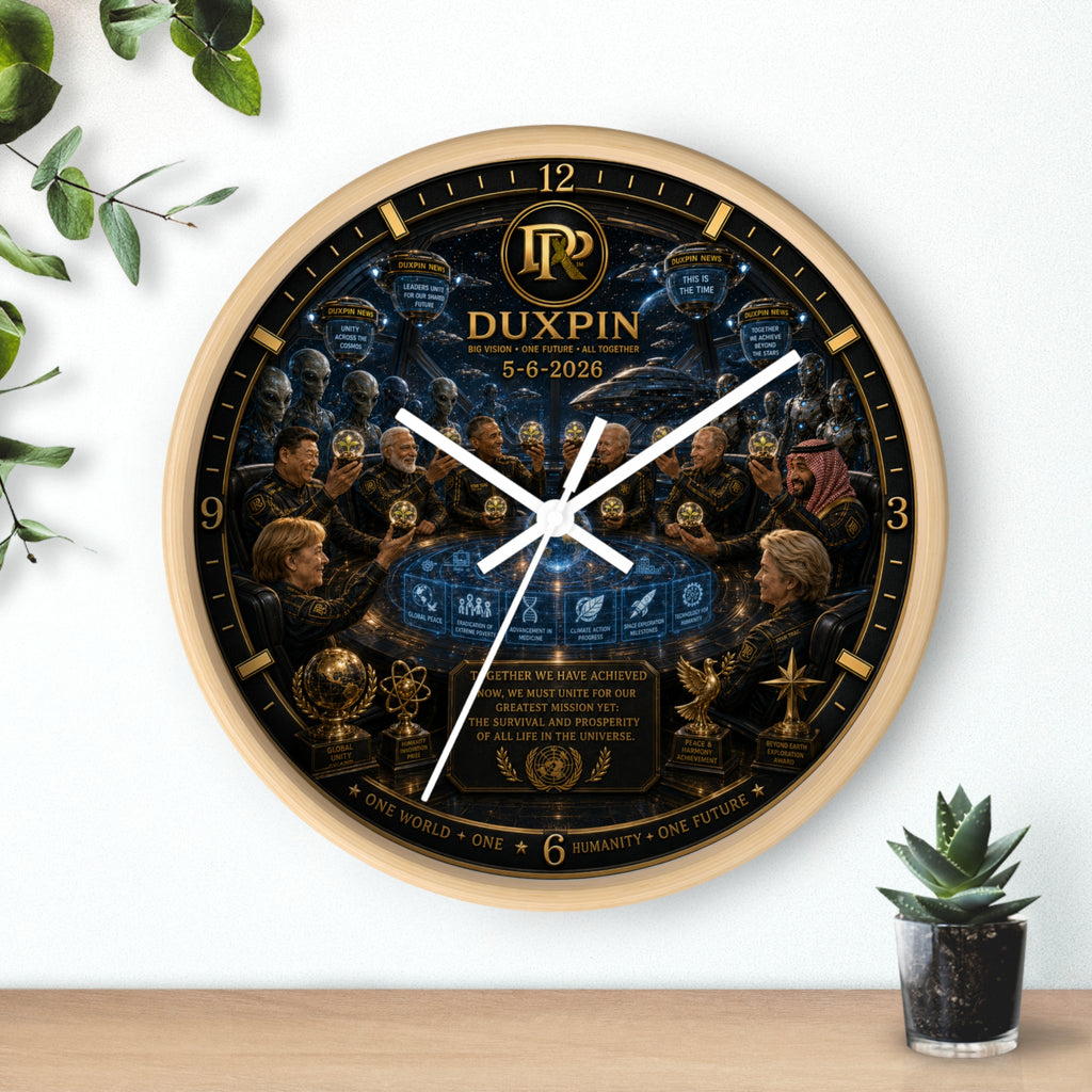 Wall Clock — Duxpin Commemorative Illustration Clock (5-6-2026)
