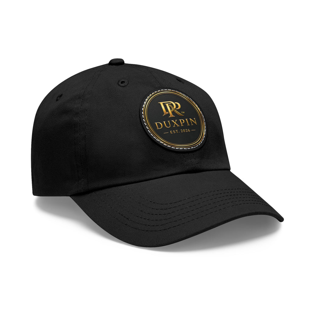 Duxpin | Leather Patch Dad Hat — Duxpin Classic Gold Logo Cap