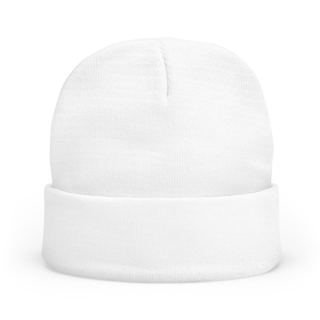 Embroidered 'DUXPIN' Knit Beanie – Cozy Winter Hat with Gold Lettering