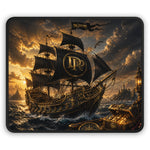 Pirate Galleon Gaming Mouse Pad — Vintage Nautical Ship Desk Mat