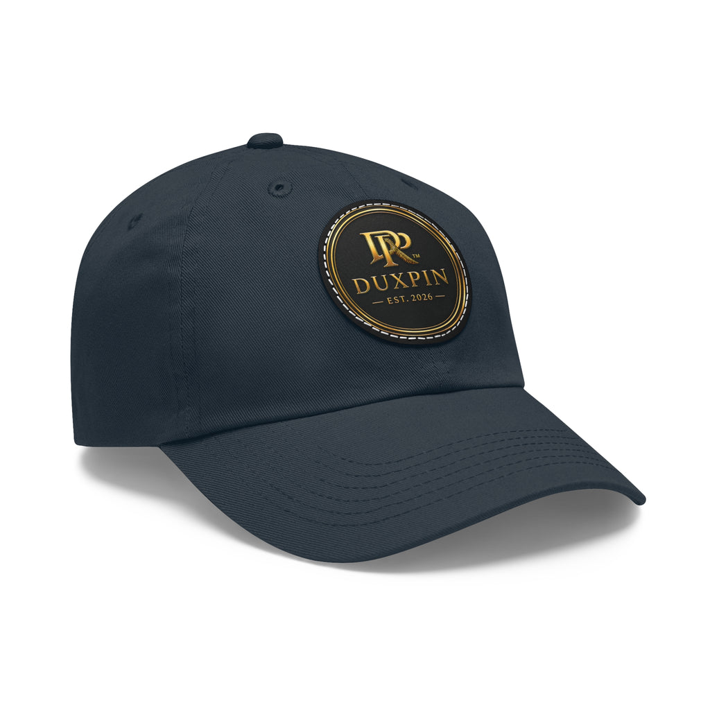 Duxpin | Leather Patch Dad Hat — Duxpin Classic Gold Logo Cap