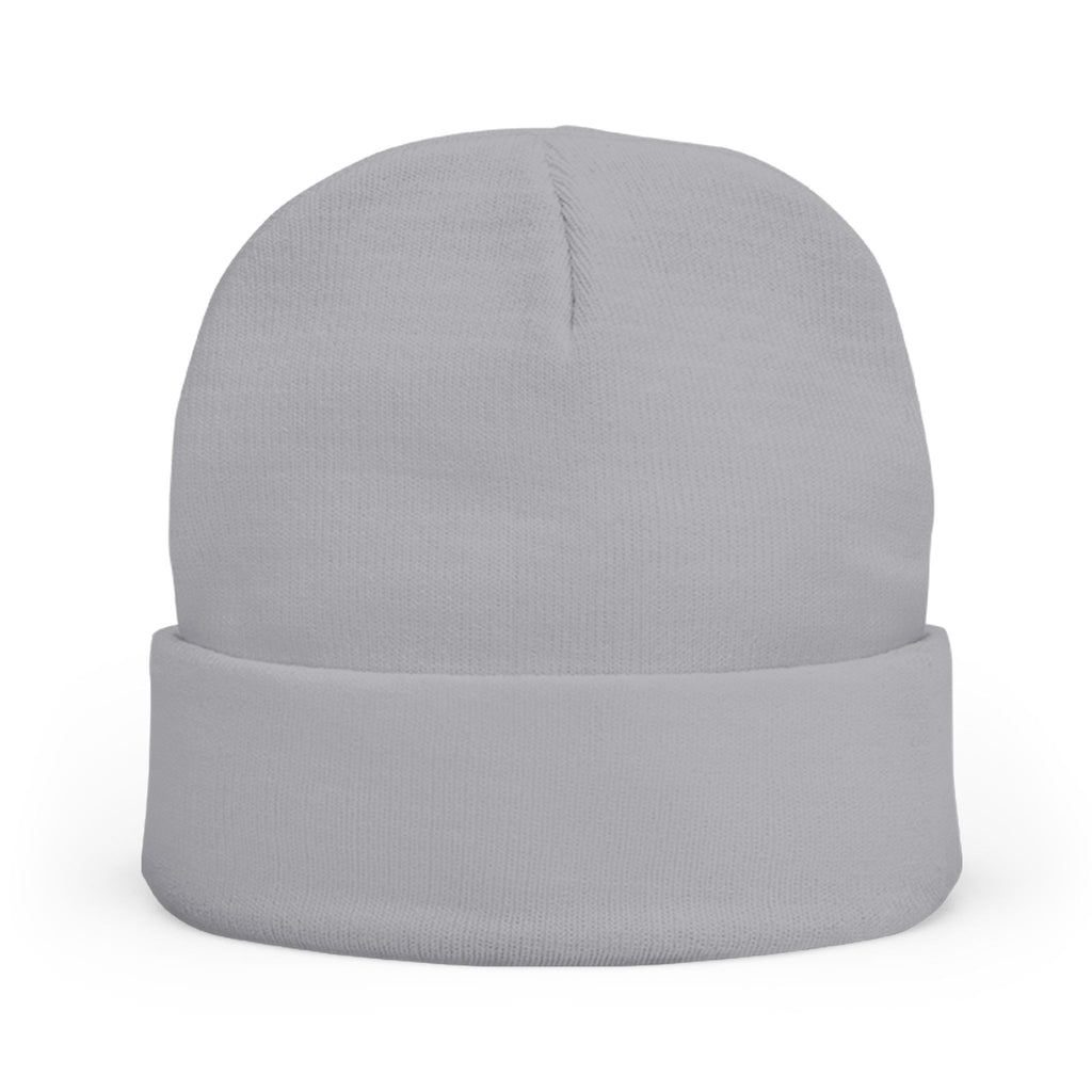 Embroidered 'DUXPIN' Knit Beanie – Cozy Winter Hat with Gold Lettering