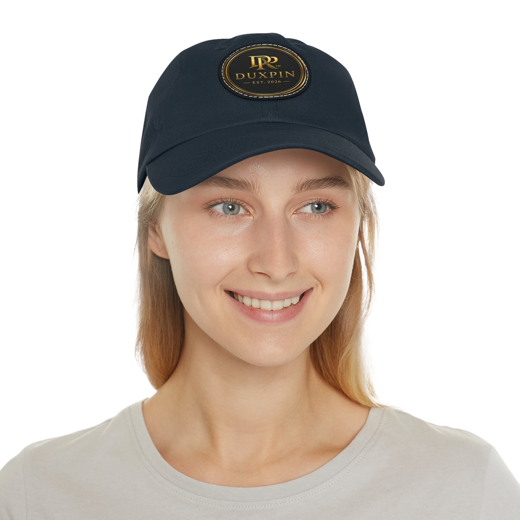 Duxpin | Leather Patch Dad Hat — Duxpin Classic Gold Logo Cap