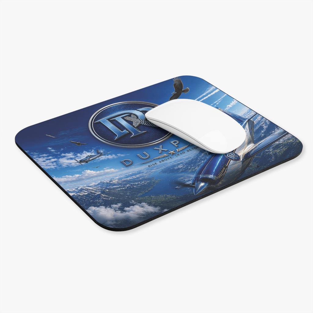 Duxpin 'Rise Above' Blue Aviation Mouse Pad — Pilot Aircraft Desk Mat