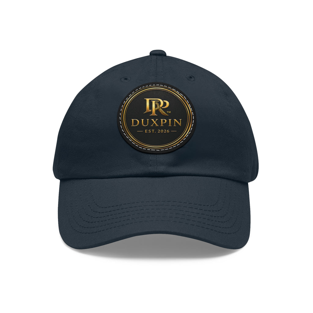Duxpin | Leather Patch Dad Hat — Duxpin Classic Gold Logo Cap