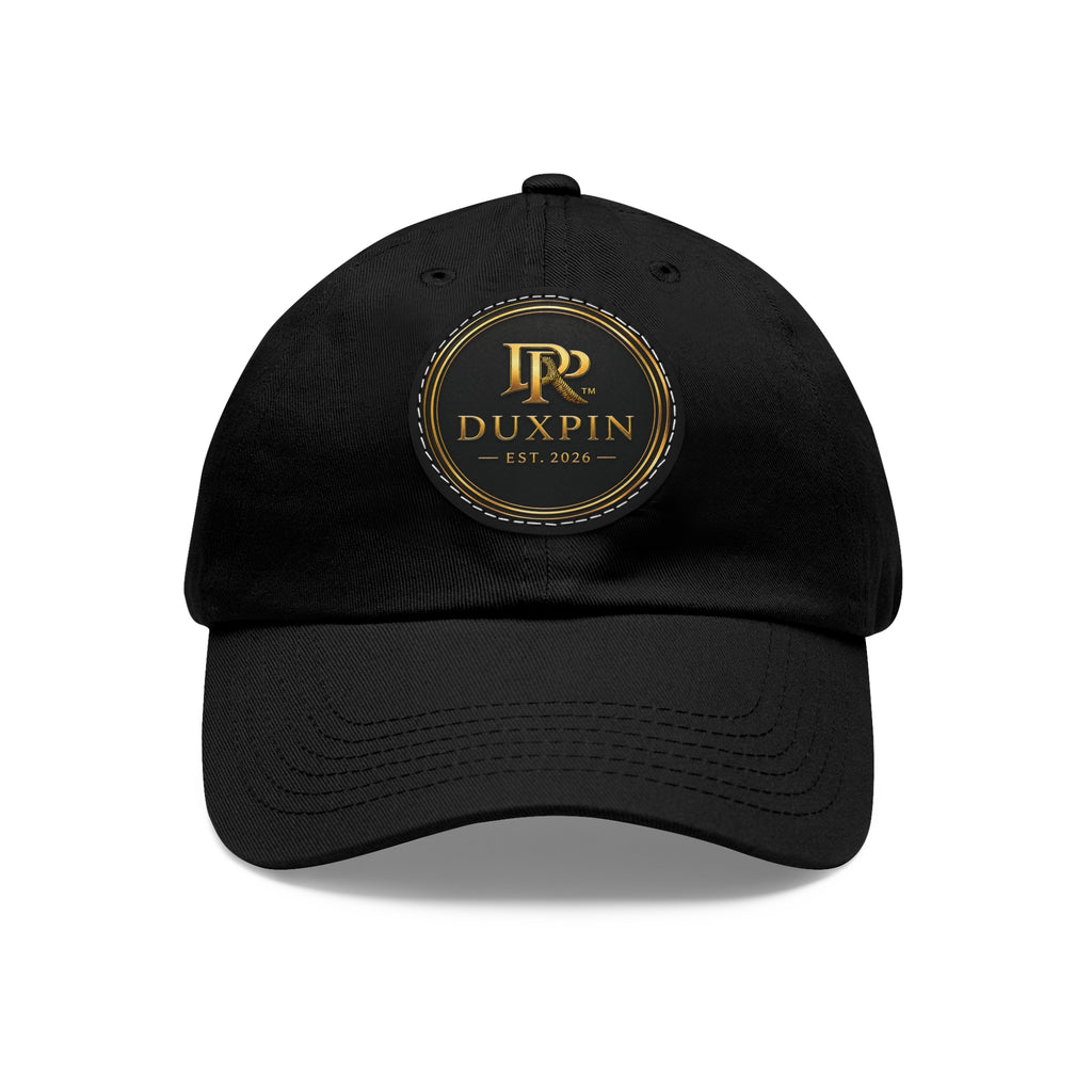 Duxpin | Leather Patch Dad Hat — Duxpin Classic Gold Logo Cap