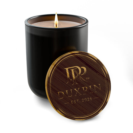 Engraved Scented Soy Candle 14oz — Personalized Bamboo Lid (Custom Text)