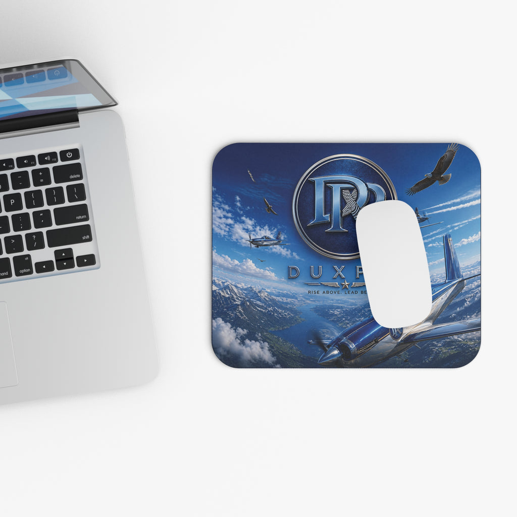 Duxpin 'Rise Above' Blue Aviation Mouse Pad — Pilot Aircraft Desk Mat
