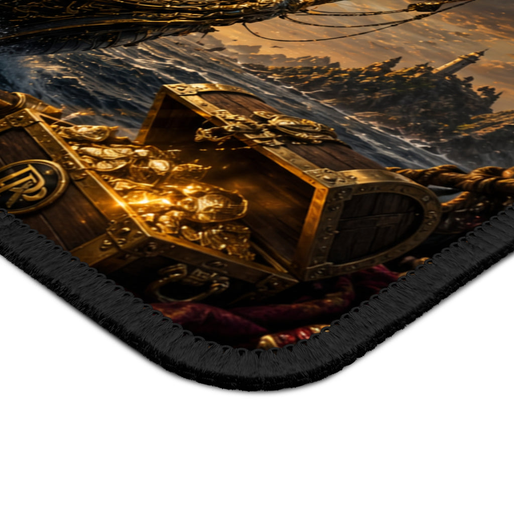Pirate Galleon Gaming Mouse Pad — Vintage Nautical Ship Desk Mat