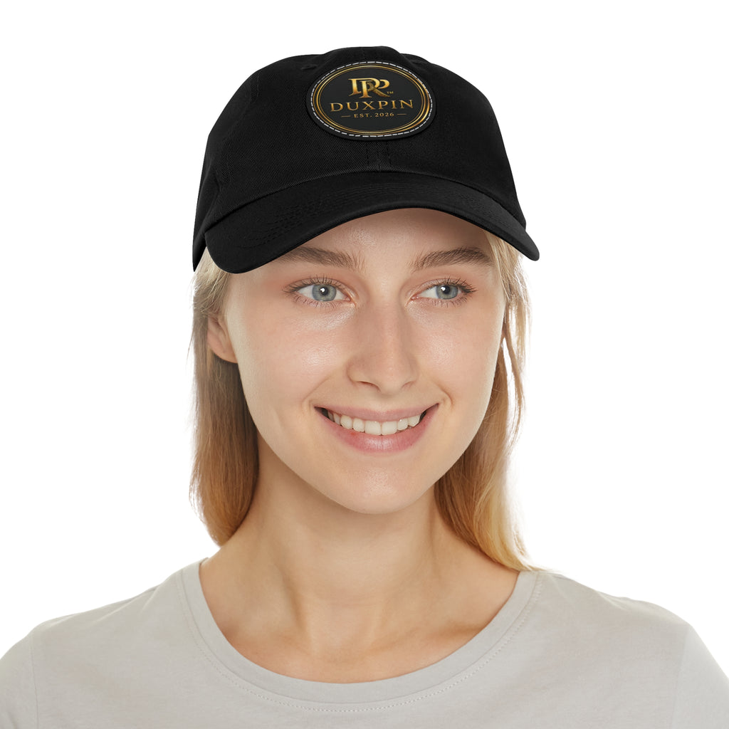 Duxpin | Leather Patch Dad Hat — Duxpin Classic Gold Logo Cap