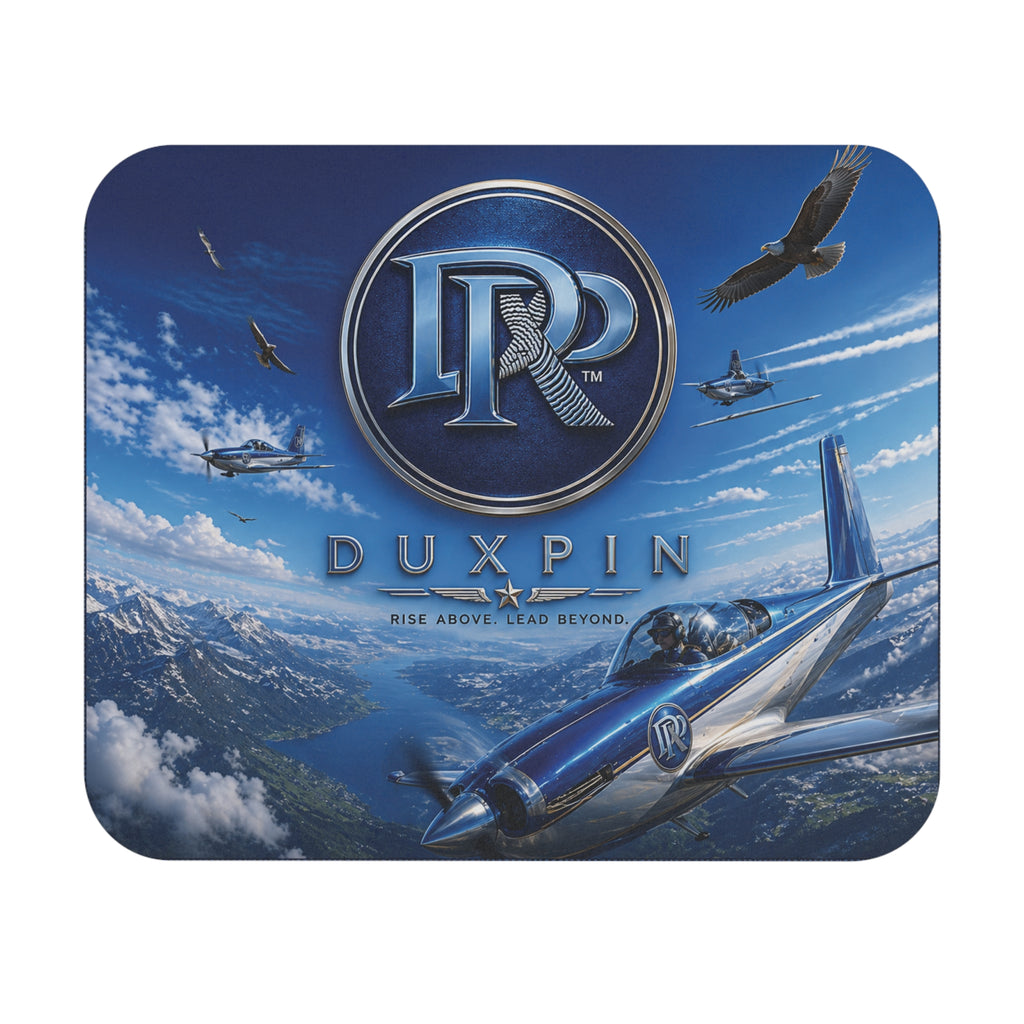 Duxpin 'Rise Above' Blue Aviation Mouse Pad — Pilot Aircraft Desk Mat