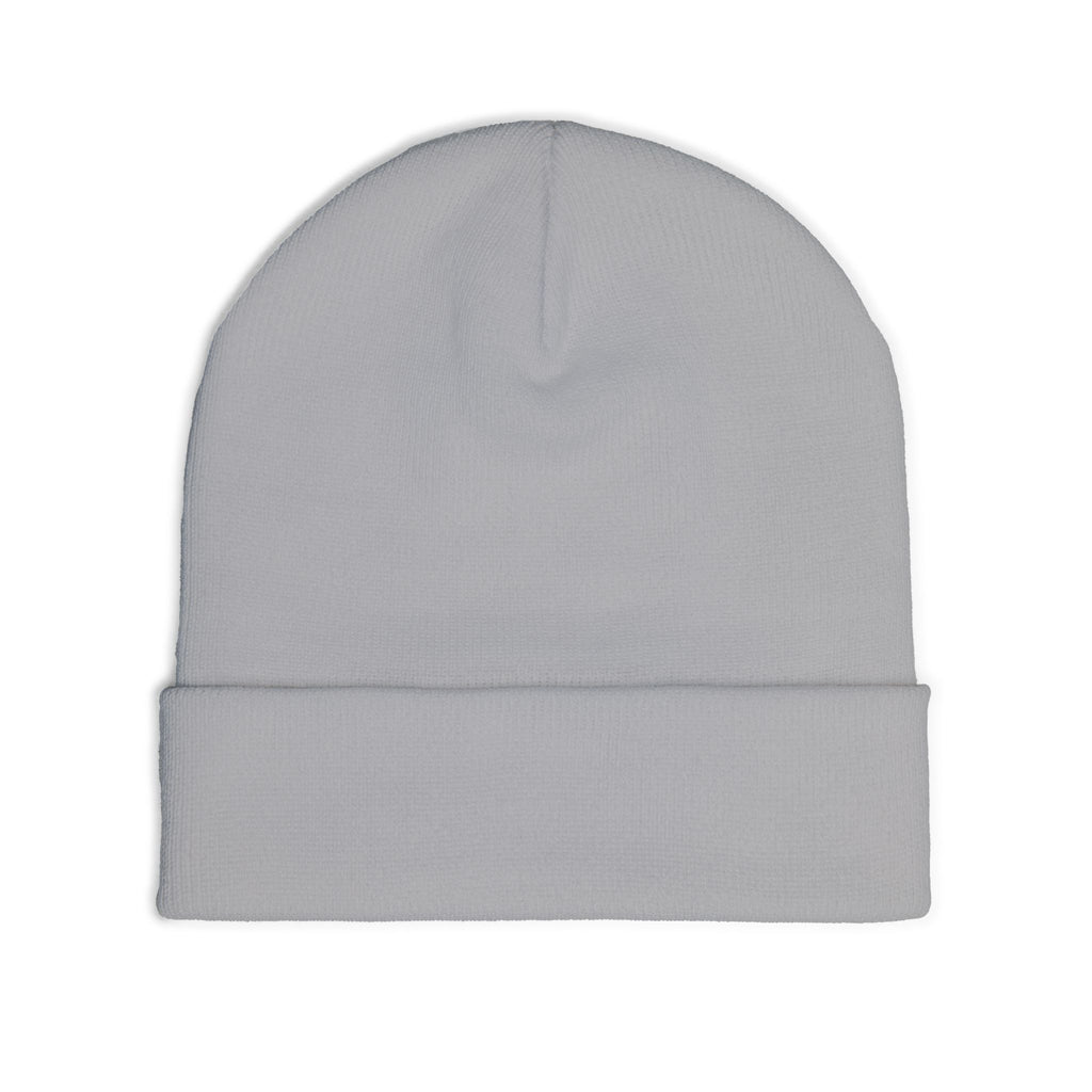 Embroidered 'DUXPIN' Knit Beanie – Cozy Winter Hat with Gold Lettering