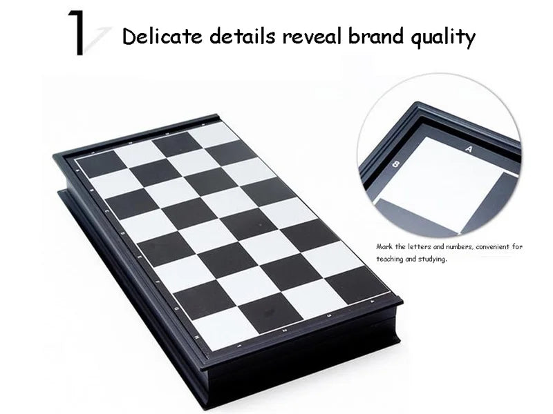Medieval Folding Classic Chess Set With Chessboard 32 Pieces Gold Silver Magnetic Chess Portable Travel Games For Adults Kid Toy