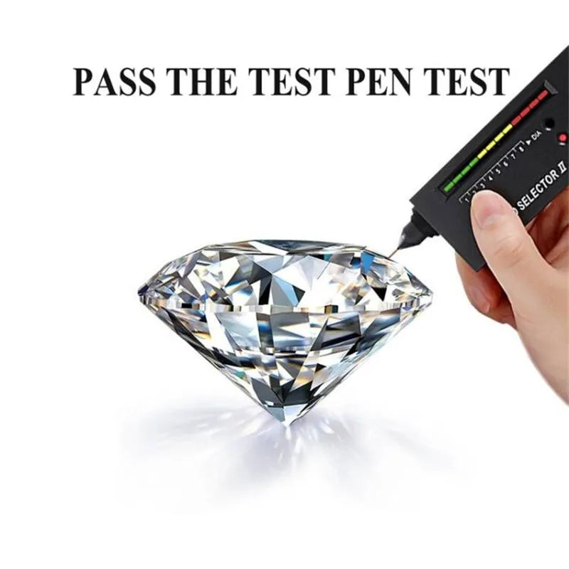 VVS1 High Clarity D Color 2-5 Carat Moissanite Men Ring 925 Sterling Silver White Gold Plated Lab Diamond Rings Wedding Jewelry