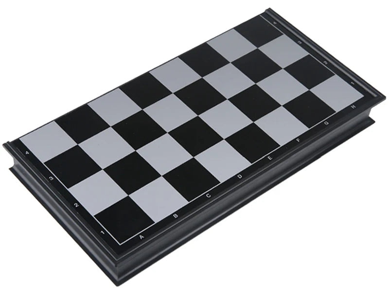 Medieval Folding Classic Chess Set With Chessboard 32 Pieces Gold Silver Magnetic Chess Portable Travel Games For Adults Kid Toy