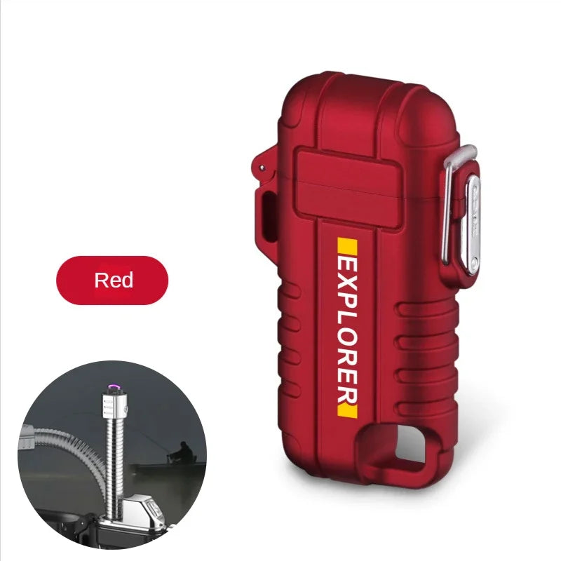 NEW USB Tape-C Waterproof Lighter Arc Plasma Lighter 360 Rotation Ignition Outdoor Camping Windproof Lighter Smoking