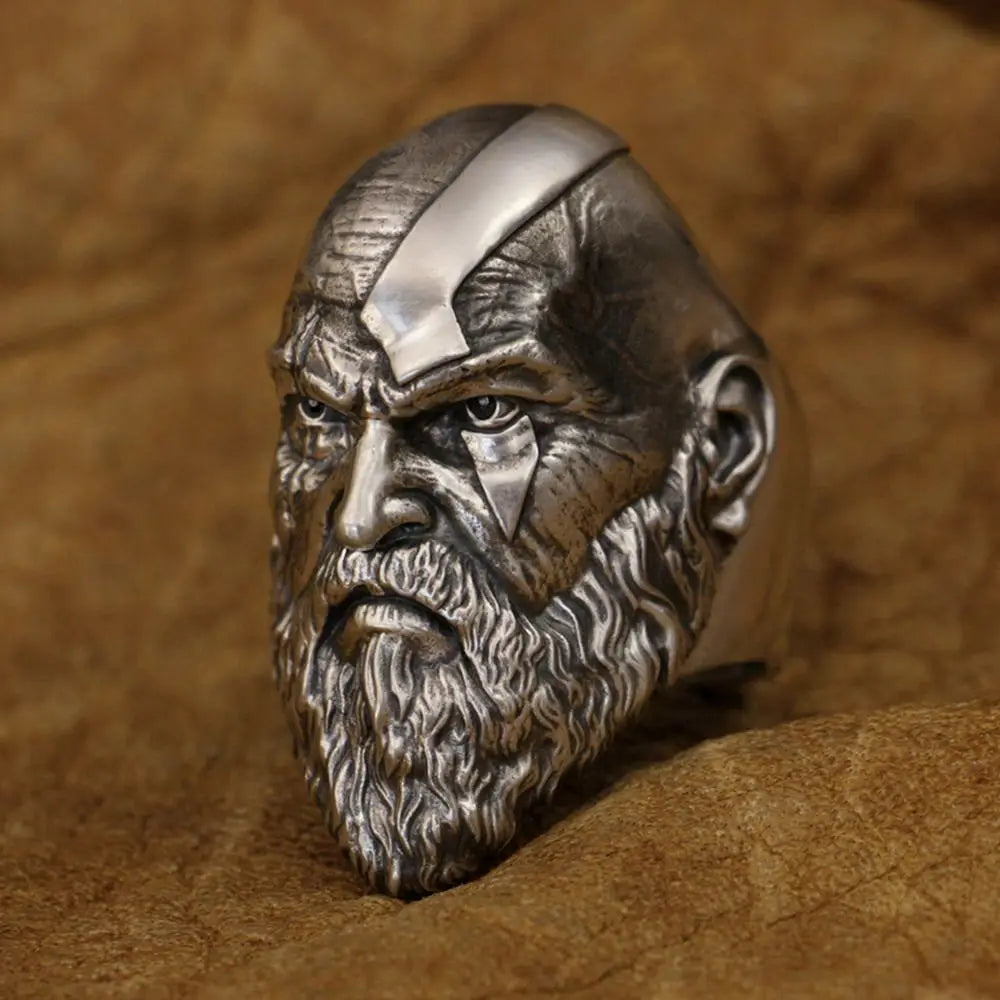 God of War Kuiye Kratos Ring Fashion Personality Mighty Opening Ring European and American Retro Finger and Hand Jewelry