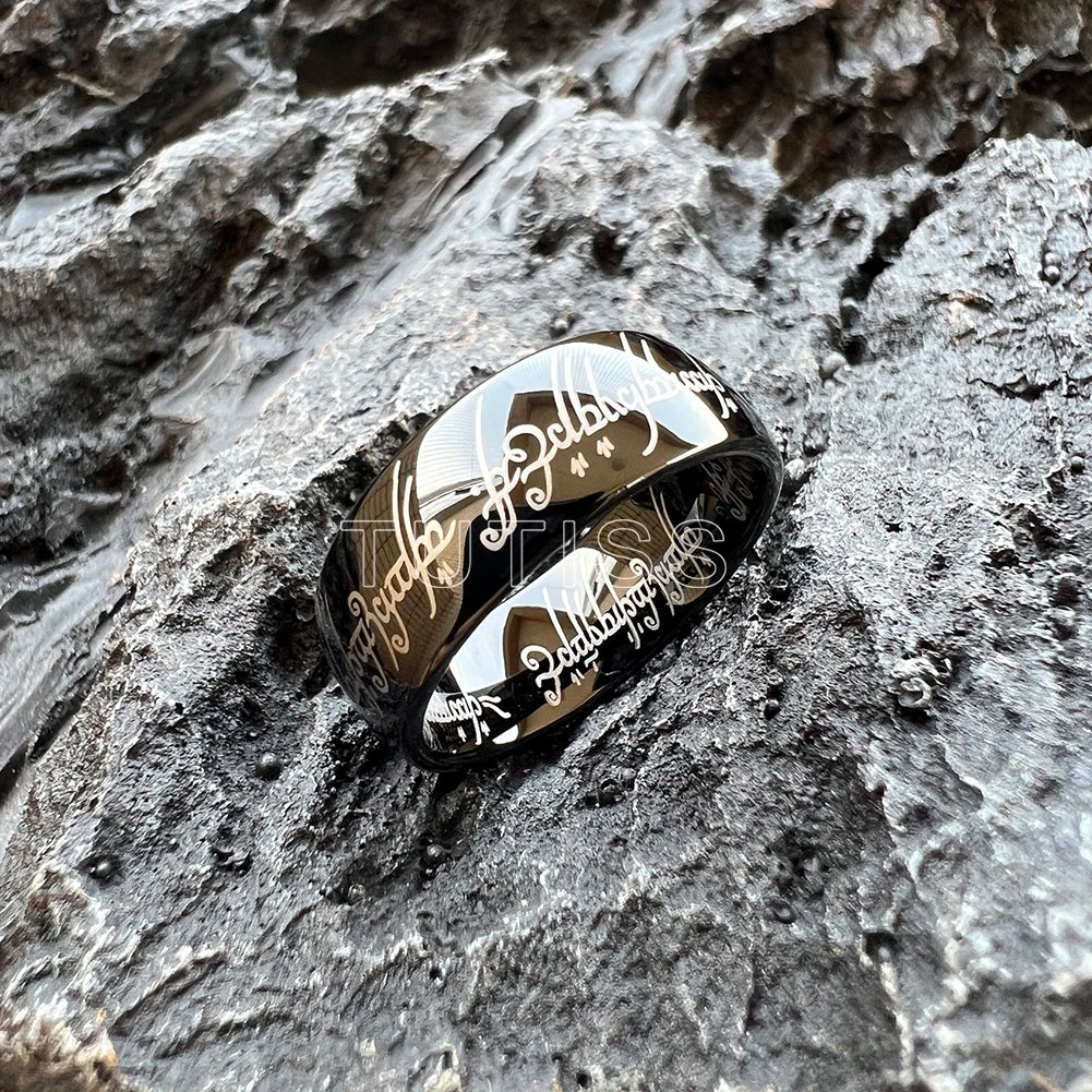 TUTISS 6/8mm Men Women Popular Engraving Ring Tungsten Wedding Band Domed Polished Stocks On Hand