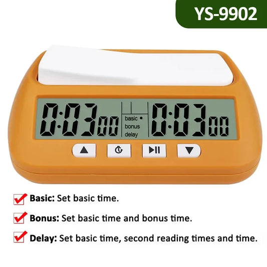 YS9901/YS902 Multipurpose Portable Professional Chess Clock Digital Chess Timer Game Timer Count Up/Down Precise Game Stopwatch