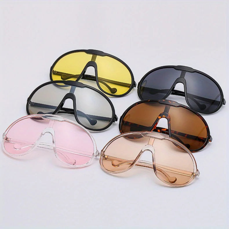 Hiking Oversized Square Anti Light Glasses Women Punk Fashion Big Frame Vintage Cycling Glasses Men Gradient Shades UV400