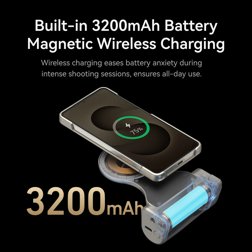 TELESIN Master Grip Kit for SAMSUNG S26 Ultra Magnetic Phone Camera Grip 3200mAh Battery Wireless Charging ND Filter Fill light