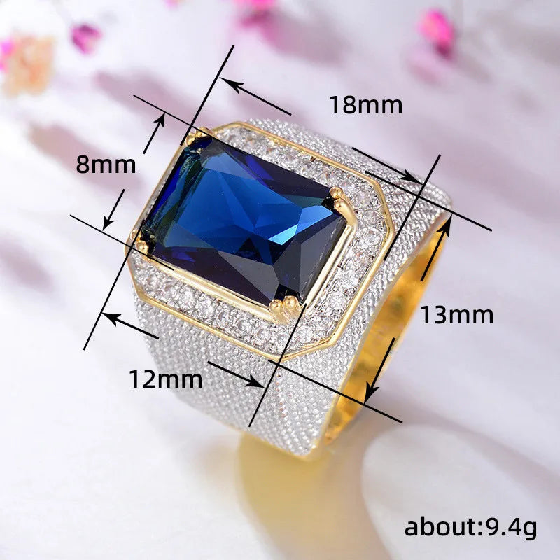 925 Sterling Silver Cubic Zirconia Wedding Rings for Women Luxury Wide Ring Full Bling Iced Out Engagement Trendy Jewelry