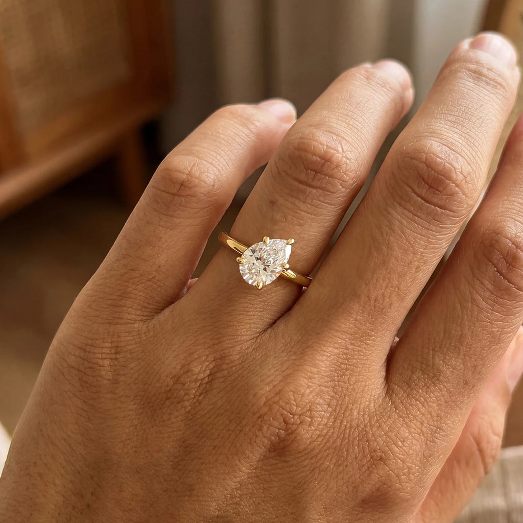 925 Sterling Silver Sparkling Water Drop Interweaving Dazzling Clear Pear CZ Finger Rings For Women Gift Wedding  Fine Jewelry