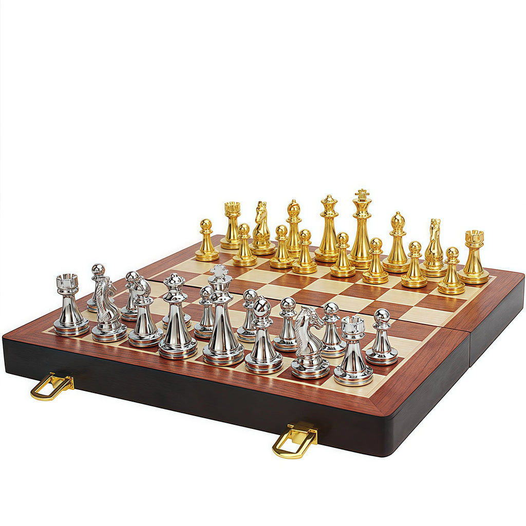 Metal Chess Set Exquisite Craftsmanship for Strategic Gameplay Gift and Interest Cultivation