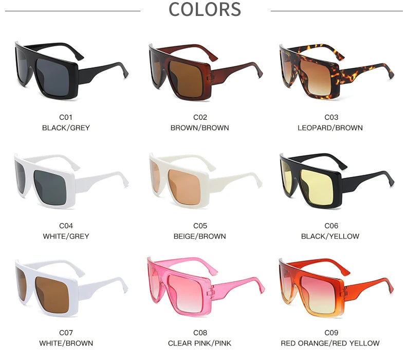 Protective Glasses Oversized Punk Square Sunglasses Y2K Unique Men Trendy Riding Sun Glasses Brand Outdoor New Eyewear UV400