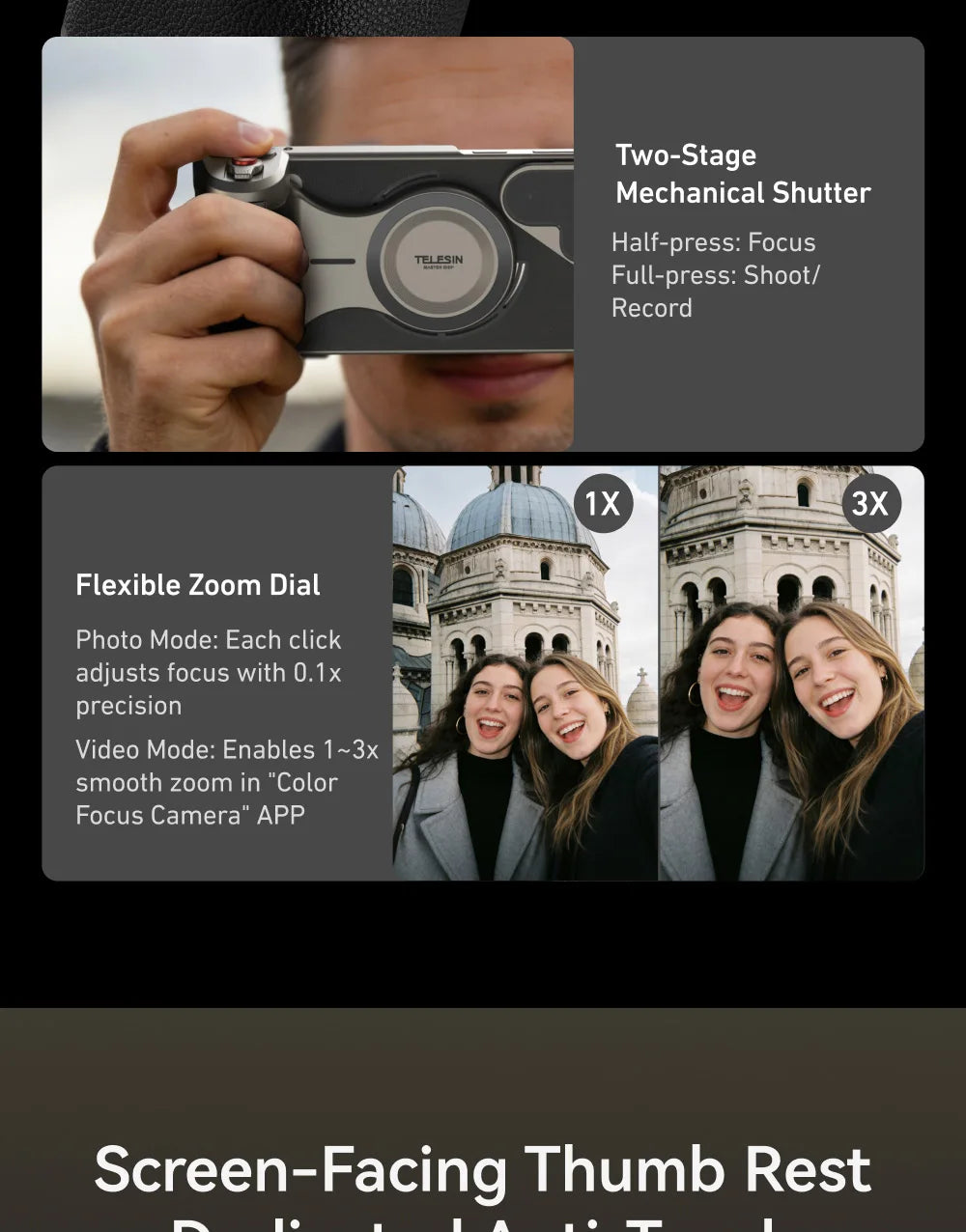 TELESIN Master Grip Kit for SAMSUNG S26 Ultra Magnetic Phone Camera Grip 3200mAh Battery Wireless Charging ND Filter Fill light