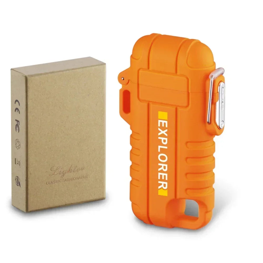 NEW USB Tape-C Waterproof Lighter Arc Plasma Lighter 360 Rotation Ignition Outdoor Camping Windproof Lighter Smoking
