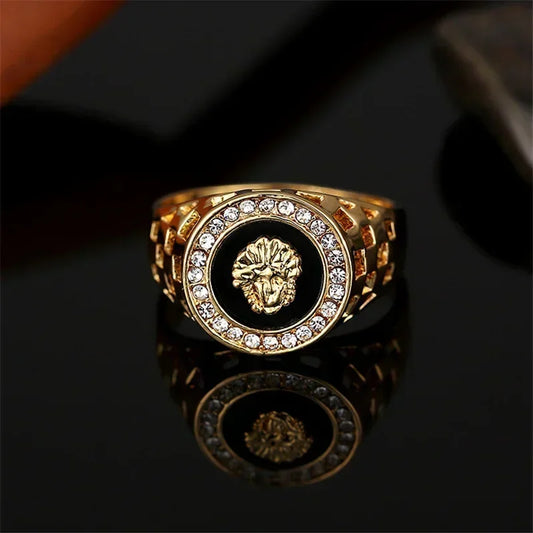 Medusa Ring for Men Inlaid with Zircon Fashion Domineering Rings Female Punk Style Jewelry Gifts Wholesale