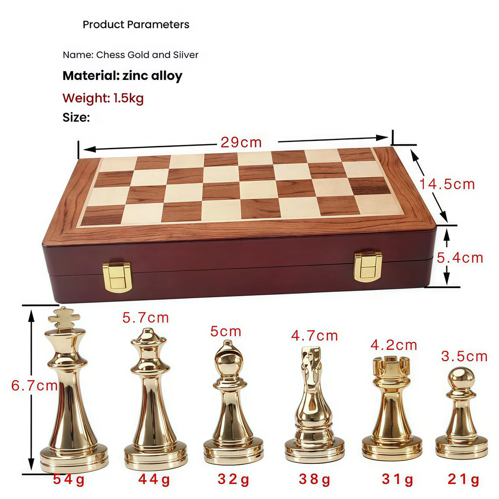 Metal Chess Set Exquisite Craftsmanship for Strategic Gameplay Gift and Interest Cultivation