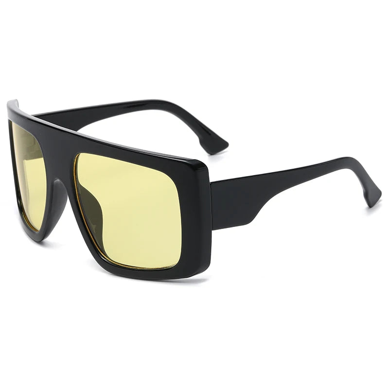 Protective Glasses Oversized Punk Square Sunglasses Y2K Unique Men Trendy Riding Sun Glasses Brand Outdoor New Eyewear UV400