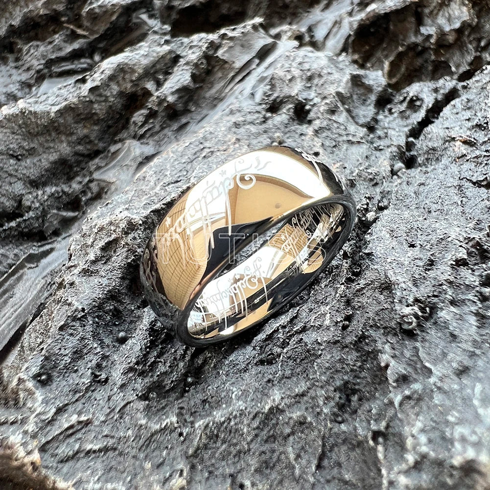 TUTISS 6/8mm Men Women Popular Engraving Ring Tungsten Wedding Band Domed Polished Stocks On Hand