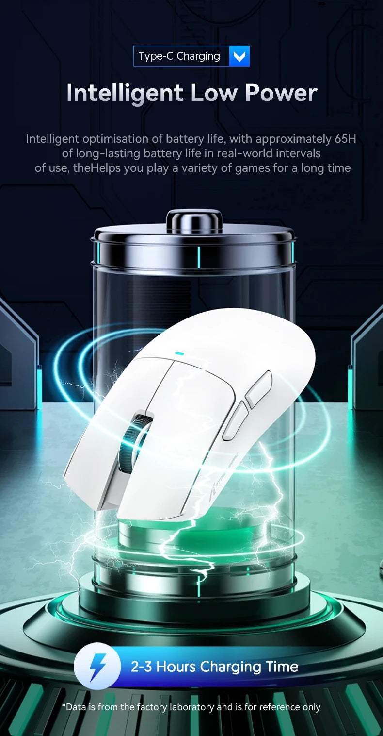 ATTACK SHARK X11 Lightweight Wireless Gaming Mouse with RGB Backlight Charging, Up to 22K DPI, PAW3311 Optical Sensor, HUYU Swit