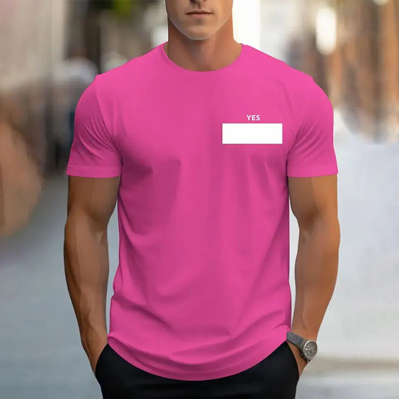 2024 New Fashion Innovative Math Formula Printed Men's Short Sleeve Summer Fresh Men Sports Fitness T Shirt Loose Round Neck Top