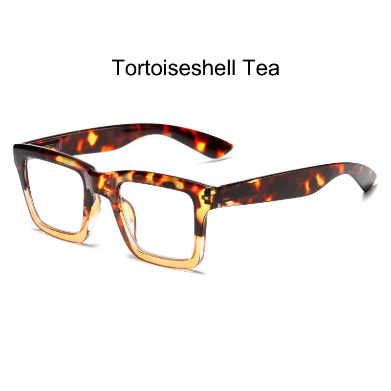 Anti Blue Light Reading Glasses for Man Woman Square Full Frame Retro Design Presbyopia Spectacles Lightweight Comfort Fit