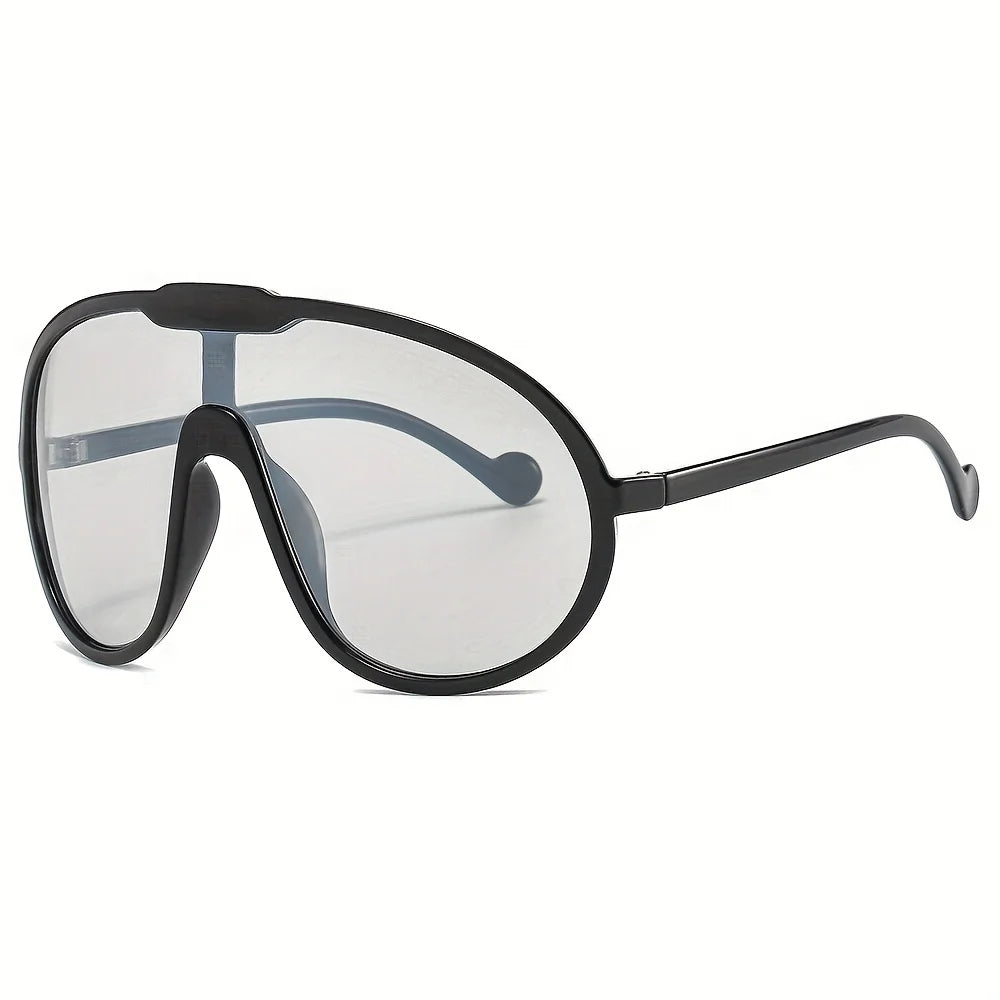 Hiking Oversized Square Anti Light Glasses Women Punk Fashion Big Frame Vintage Cycling Glasses Men Gradient Shades UV400