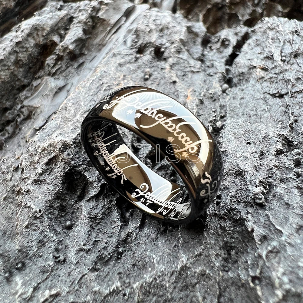 TUTISS 6/8mm Men Women Popular Engraving Ring Tungsten Wedding Band Domed Polished Stocks On Hand
