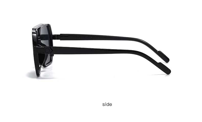 Hiking New Fashion Double Beam Polygonal Anti Light Glasses Retro Personalized Trendy Large Frame Eyewear European and American