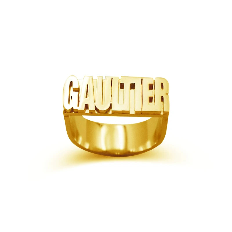Custom Gold Gothic Rings for Men Women Stainless Steel Name Ring Personalized Chunky Knuckle Rings Luxury Birthday Gifts