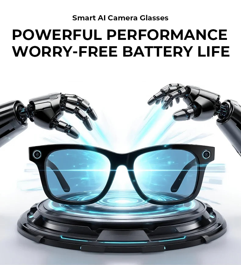 Multifunctional  Smart AI Camera Glasses with 8MP 140+ Languages Real-Time Translation Bluetooth Music 1080P Video Recording