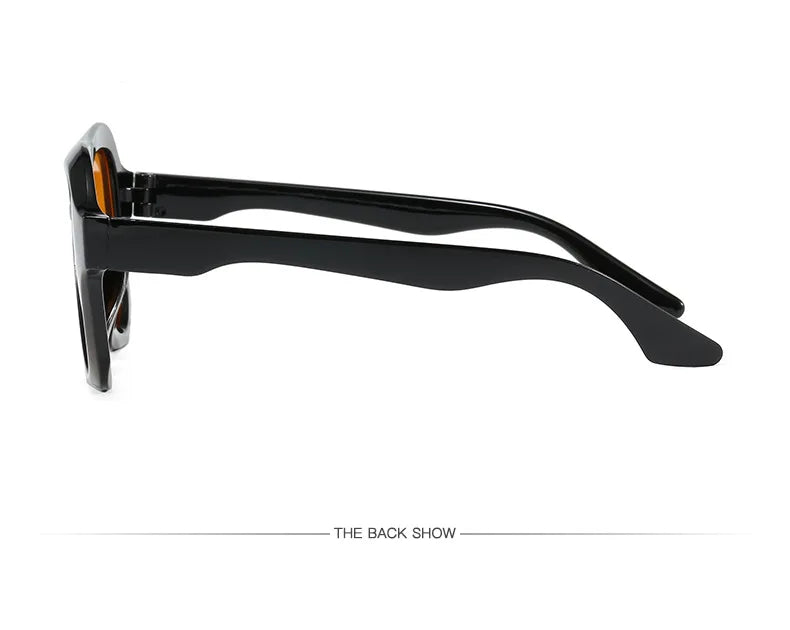Retro Double Beam Sunglasses Women Brand Designer Glasses New Ins Fashion Personalized Gradient Eyewear Men Eyeglasses UV400