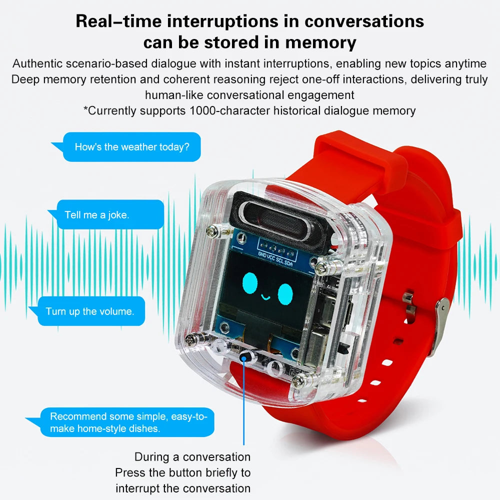Xiaozhi AI Electronic Voice Watch Kit Artificial Intelligence Conversation ESP32 S3 N16R8 Development Board OLED Screen AI Robot