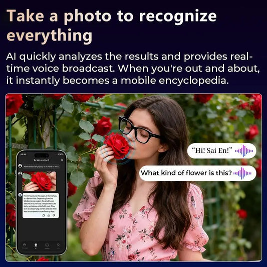 Multifunctional  Smart AI Camera Glasses with 8MP 140+ Languages Real-Time Translation Bluetooth Music 1080P Video Recording