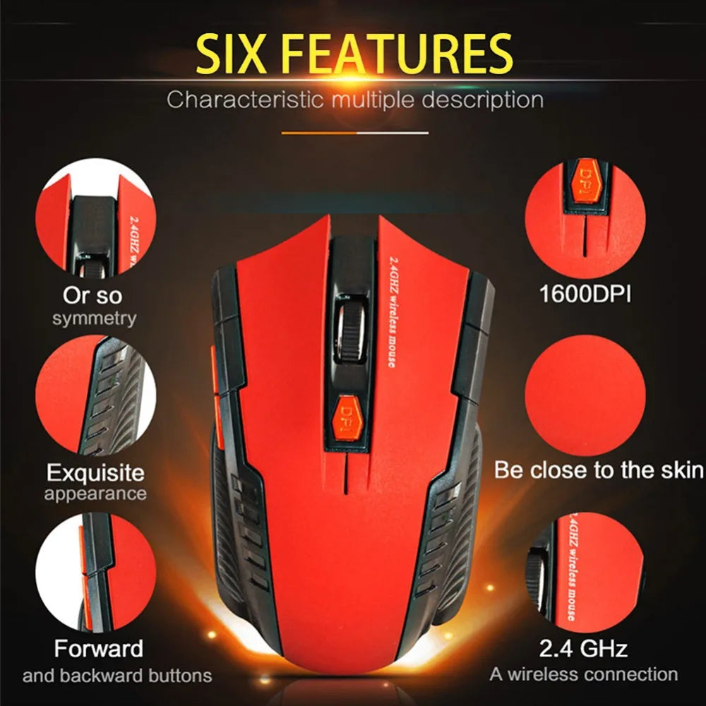 113 Wireless Mouse 2.4GHz Wireless Optical Mouse with USB receiver 6 button Portable wireless mouse for laptops
