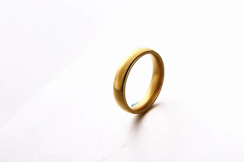 Simple 2mm 4mm 6mm Titanium Ring Women Men Prevent Allergy High Polished Wedding Rings Stainless Steel Couple Finger Jewelry