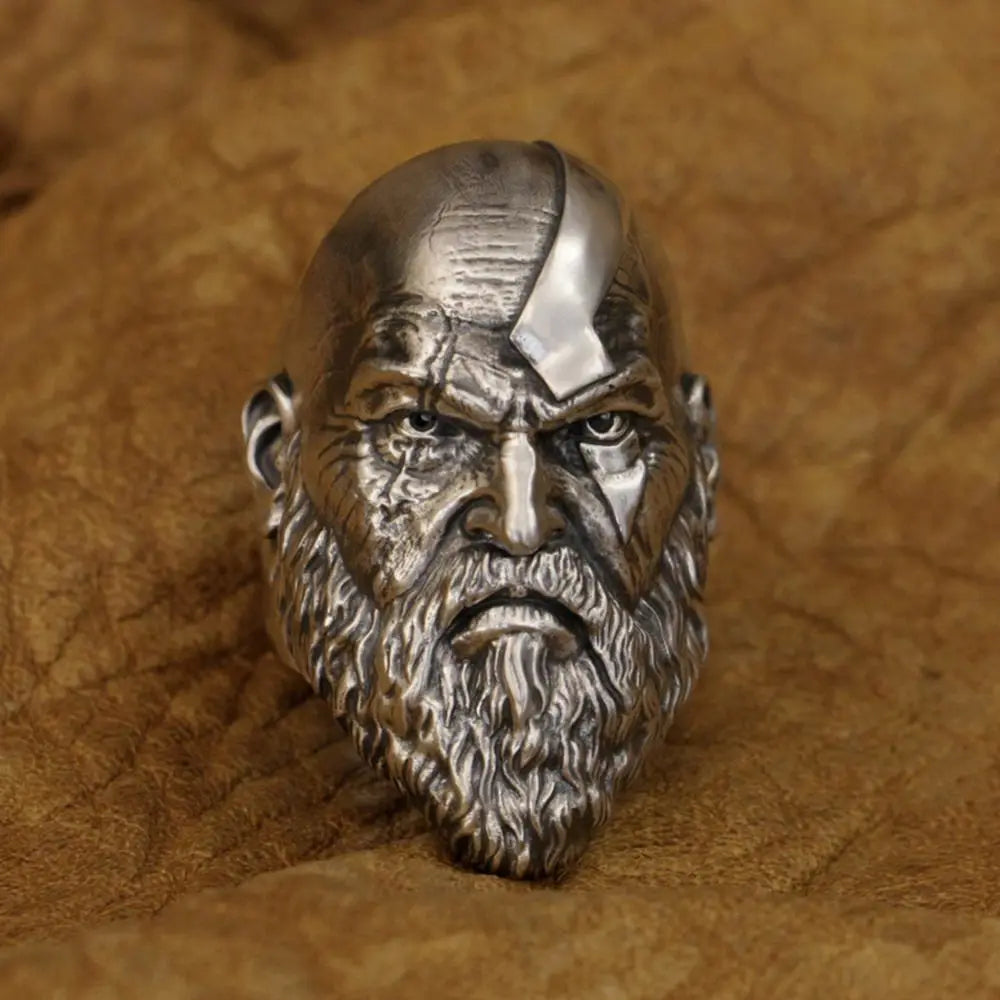 God of War Kuiye Kratos Ring Fashion Personality Mighty Opening Ring European and American Retro Finger and Hand Jewelry